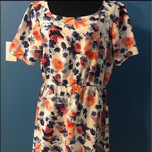 Floral short sleeve lightweight dress 1X NWT